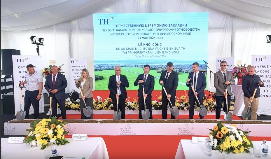 Tập đoàn TH khởi công dự án sữa 5.200 tỉ đồng tại Viễn Đông, Liên bang Nga