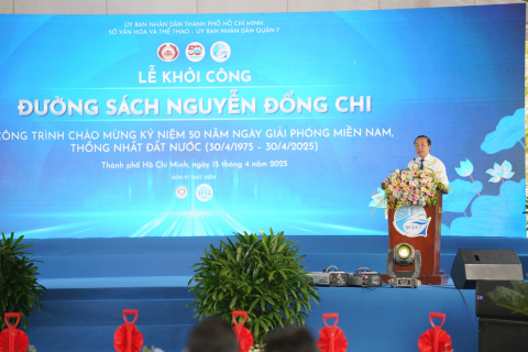 Khởi công Đường sách Nguyễn Đổng Chi mang bản sắc khu Nam Sài Gòn
